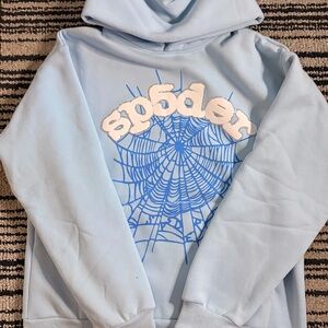 Sky blue Sp5der hoodie